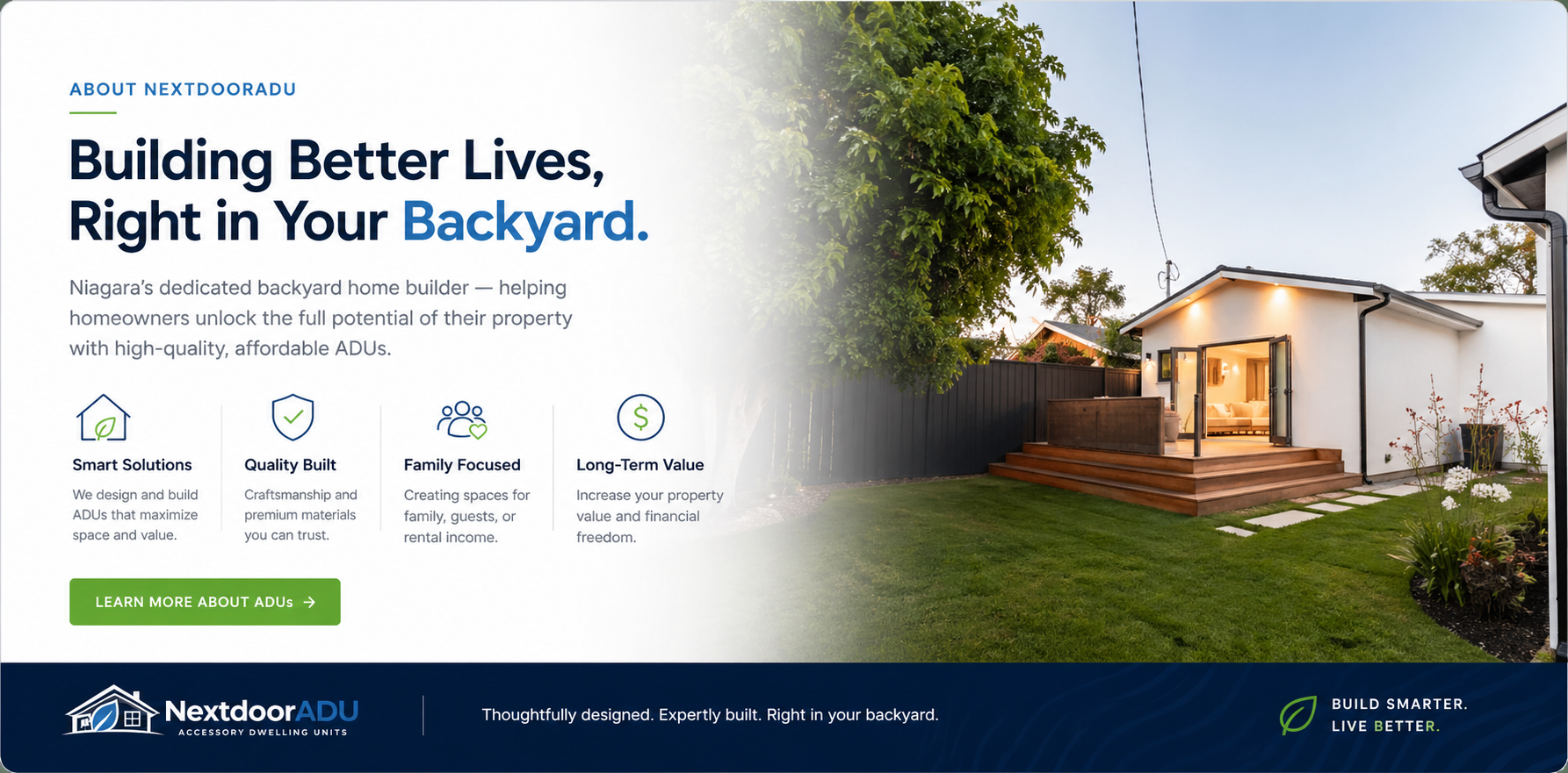 Modern ADU backyard suite Niagara